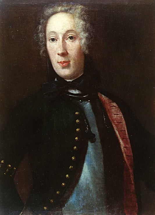 Portrait of Adam Gustav von Ulrich, vintage artwork by Johann Heinrich Wedekind, 12x8" (A4) Poster