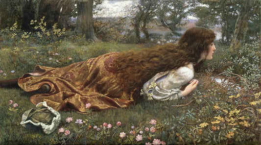 The Princess Out of School, vintage artwork by Edward Robert Hughes, 12x8" (A4) Poster