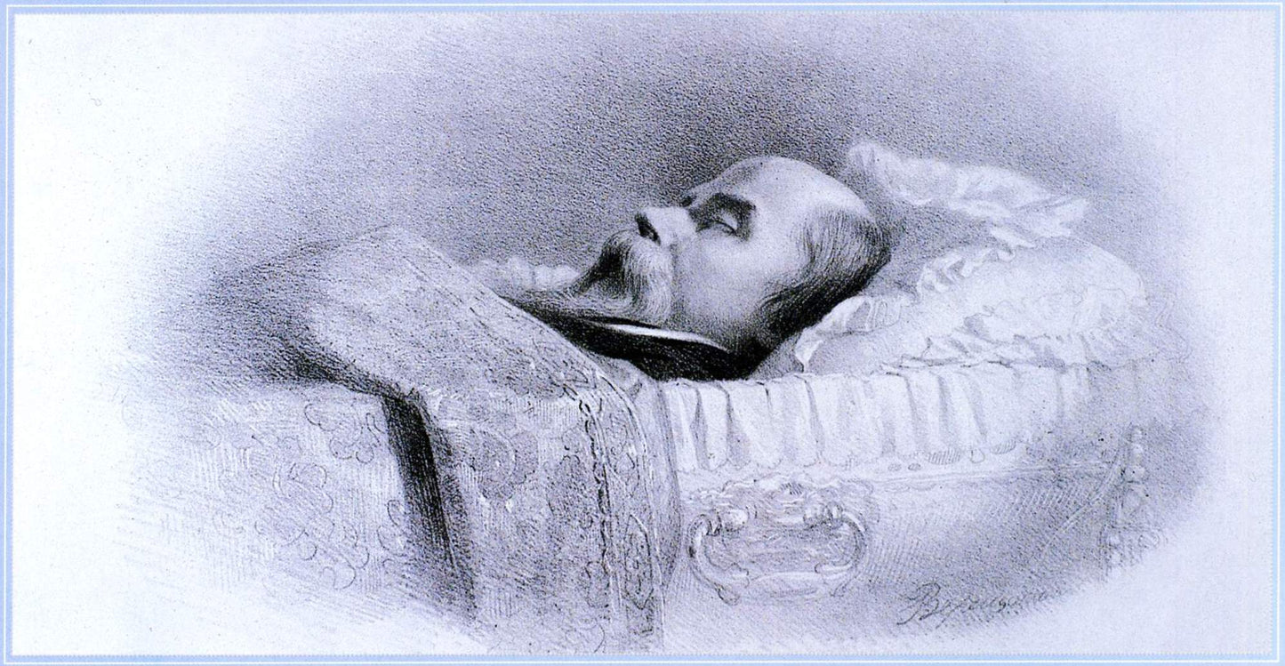 Poet Taras Shevchenko at His Deathbed, vintage artwork by Vasily  Petrovich Vereshchagin, 12x8" (A4) Poster
