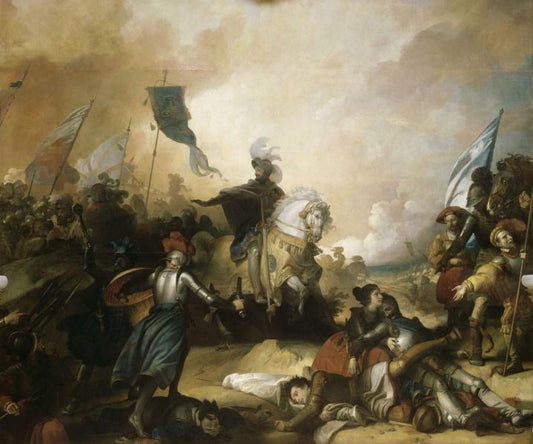 Francis at Marignan, vintage artwork by Alexandre-Evariste Fragonard, 12x8" (A4) Poster