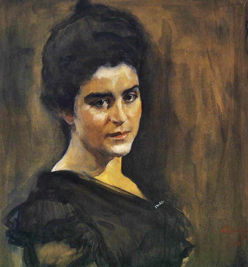 Portrait of Sophia Dragomirova-Lukomskaya by Valentin Serov,A3(16x12")Poster