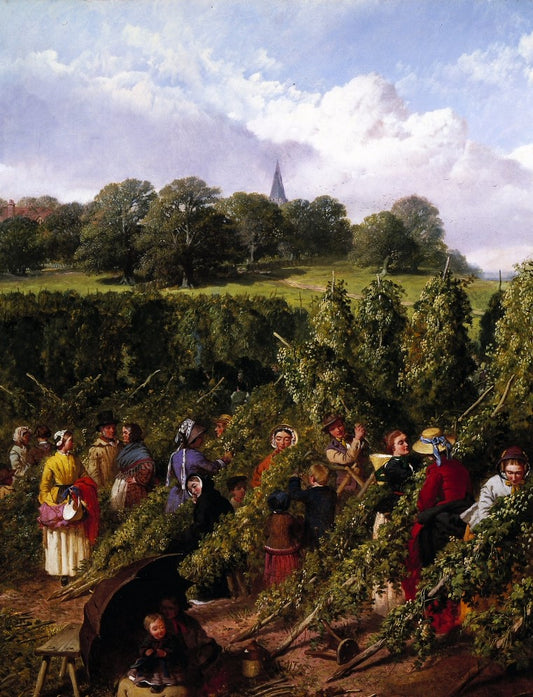The Hop Pickers, vintage artwork by John Frederick Herring, Sr, A3 (16x12") Poster Print
