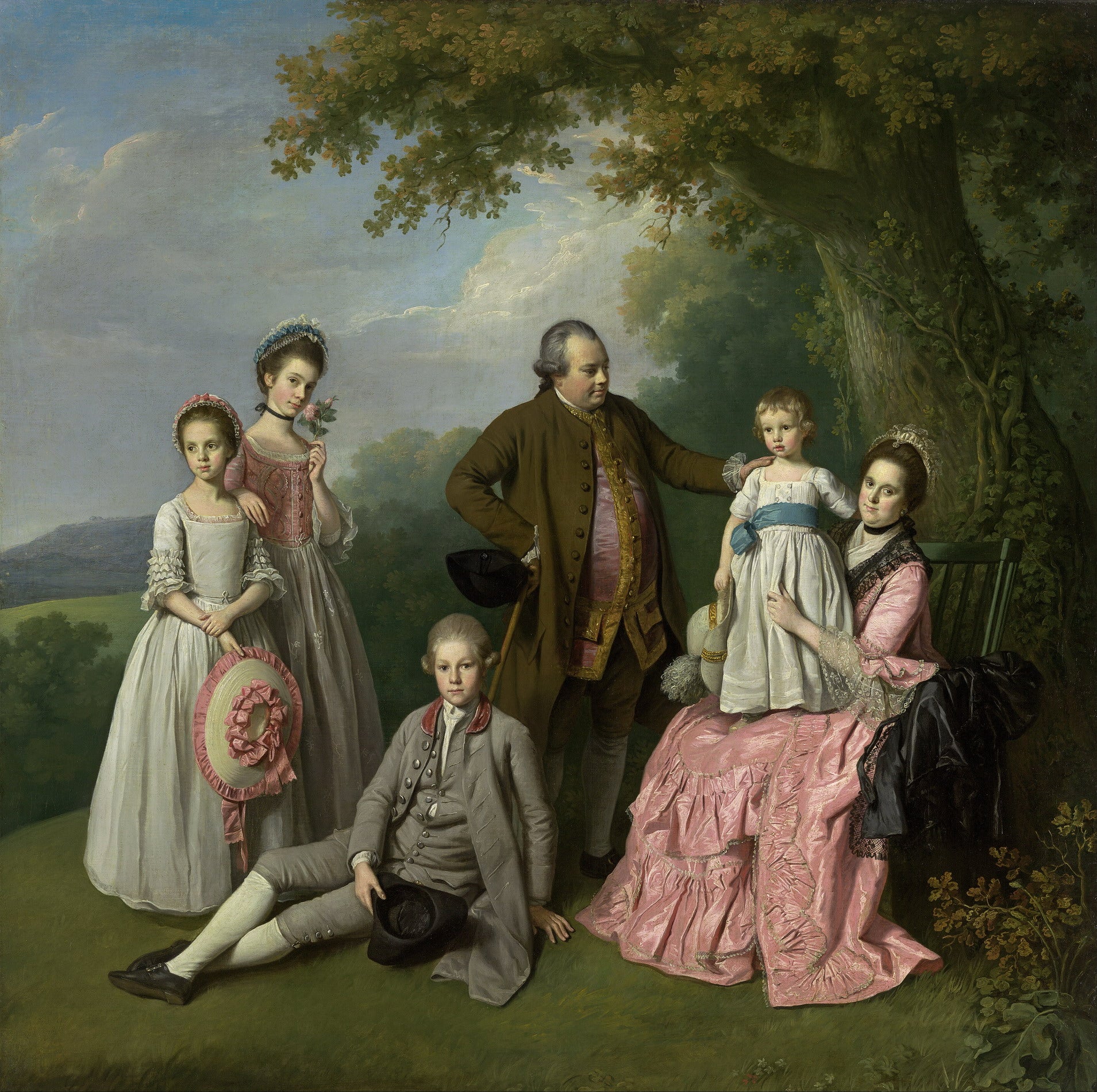 The Pybus Family, vintage artwork by Sir Nathaniel Dance-Holland, 12x8" (A4) Poster