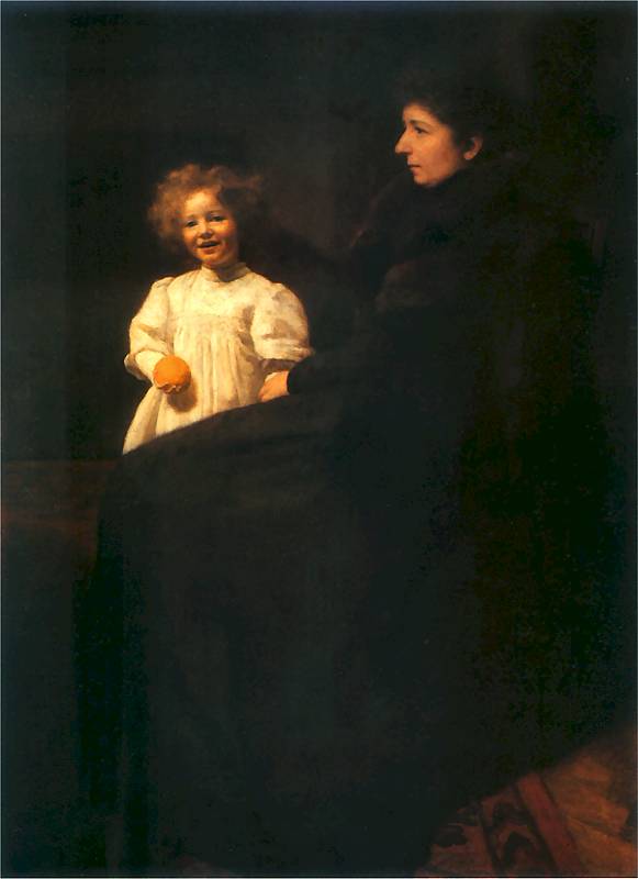 it of Pani Oderfeldowa with her daughter by Jozef Pankiewicz,A3(16x12")Poster