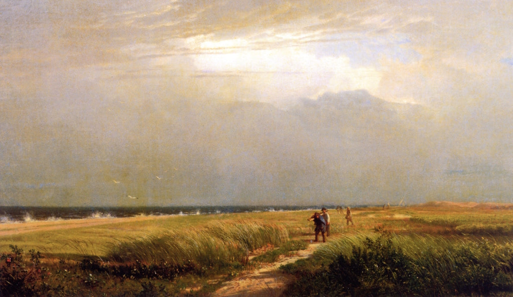 Along the Shore, Nantucket, vintage artwork by William Trost Richards, 12x8" (A4) Poster