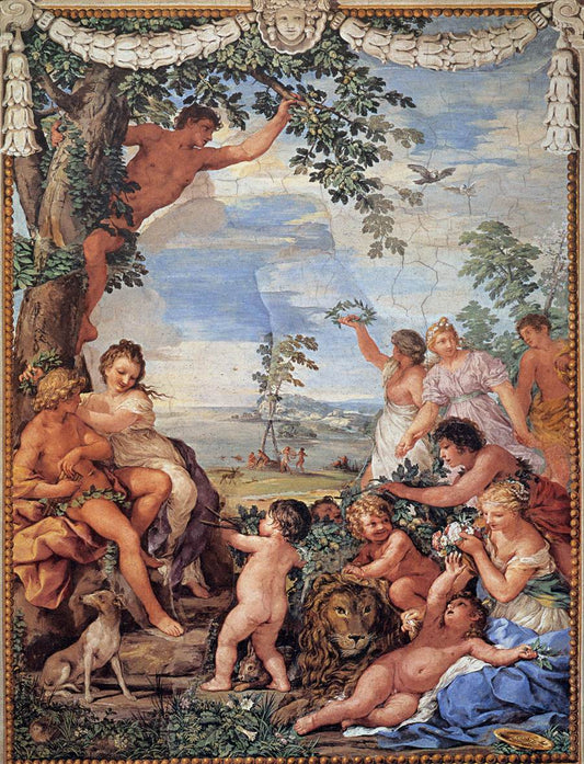 Age of Gold, vintage artwork by Pietro da Cortona, 12x8" (A4) Poster