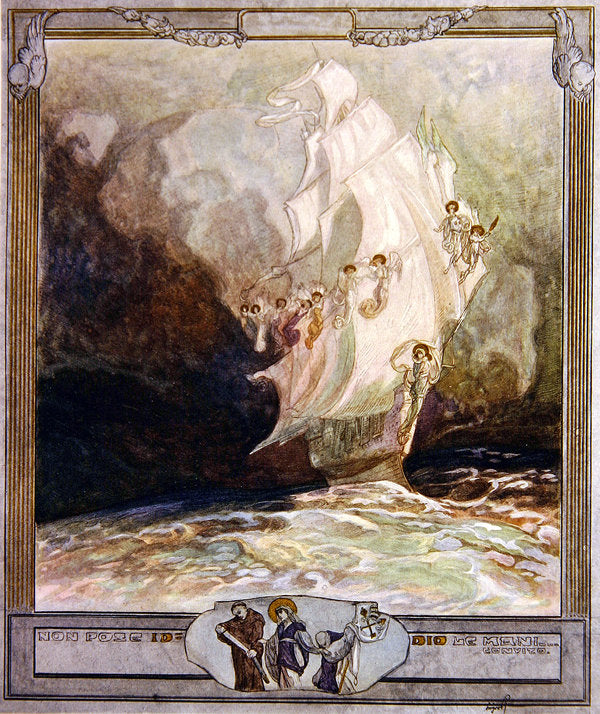 nte's 'Divine Comedy', Paradise, Canto XXVII by Franz Bayros,A3(16x12")Poster