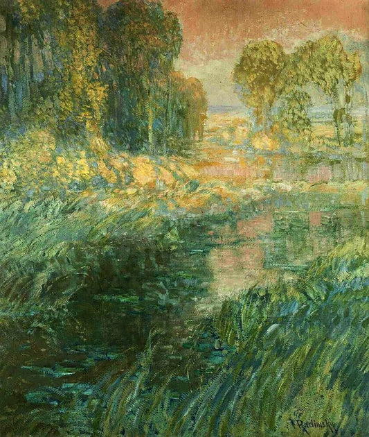 A Red Twilight Sky - The Daybreak by Vaclav Radimsky,A3(16x12")Poster