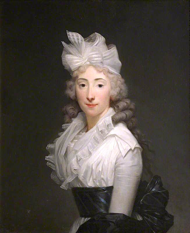 Harriott Manningham, Mrs Charles Yorke, vintage artwork by Henri-Pierre Danloux, 12x8" (A4) Poster