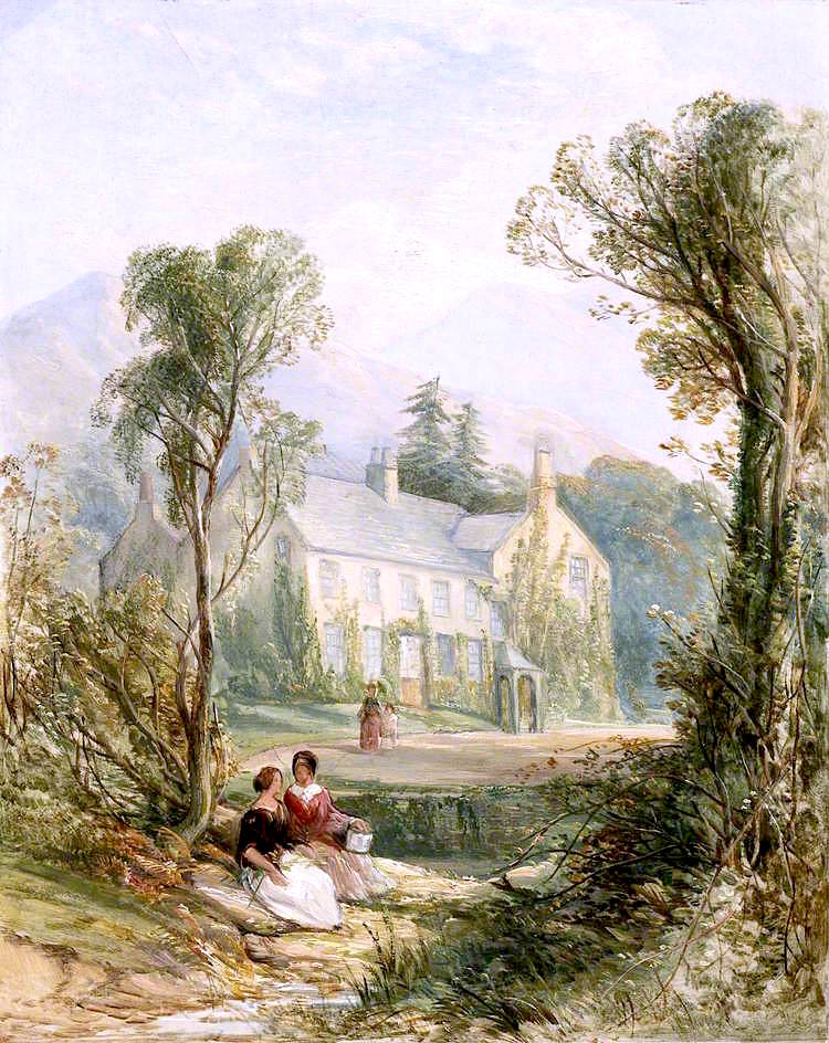 Rydal Mount, vintage artwork by Thomas Creswick, A3 (16x12") Poster Print