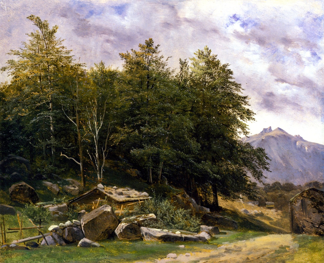 Valley of Lauterbrunnen, vintage artwork by Alexandre Calame, A3 (16x12") Poster Print