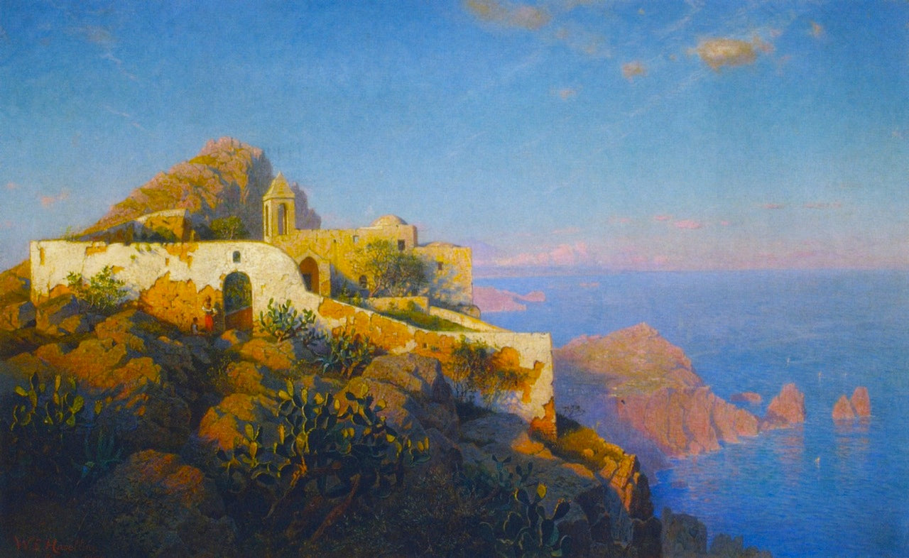 Anacapri, vintage artwork by William Stanley Haseltine, 12x8" (A4) Poster