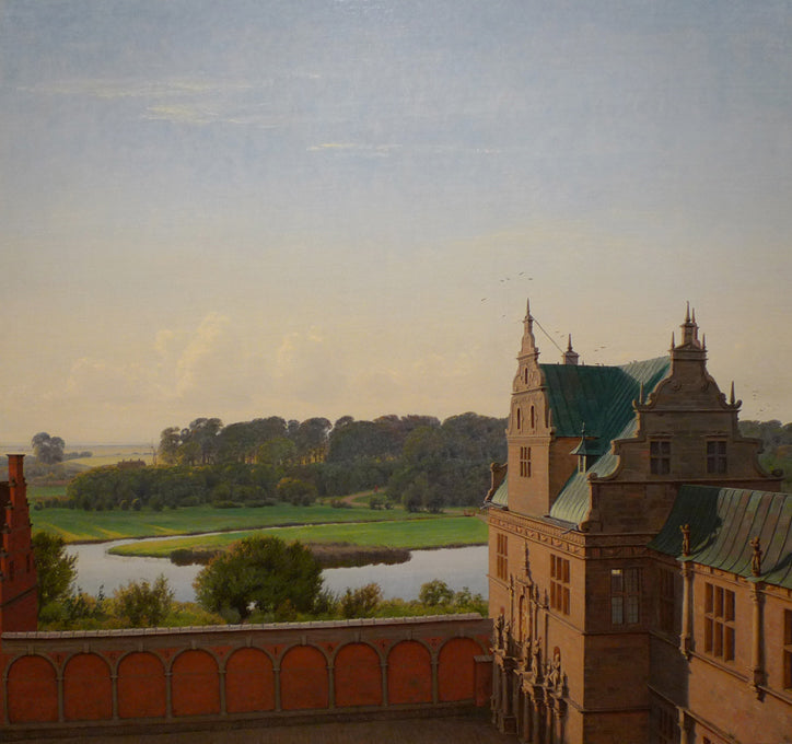 View from Frederiksborg Castle, vintage artwork by Peter Christian Skovgaard, A3 (16x12") Poster Print
