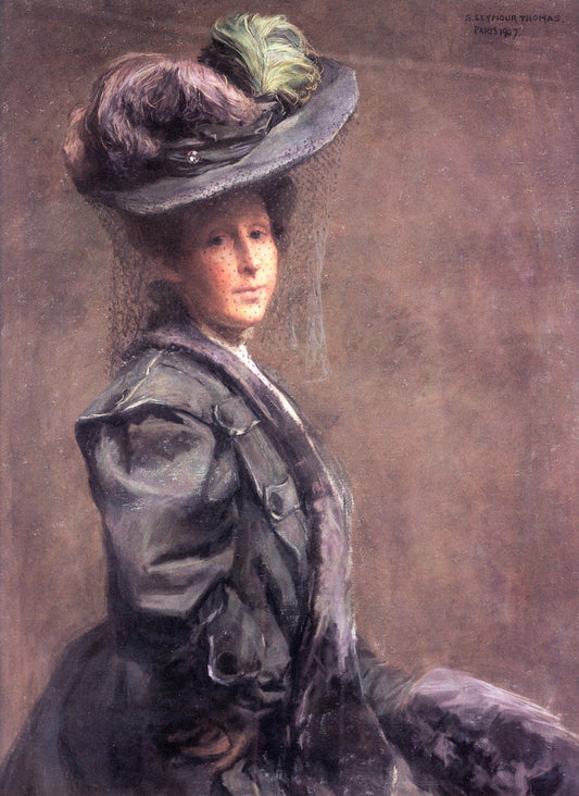 Portrait of Mrs. Seymour Thomas by Charles H. Woodbury,A3(16x12")Poster