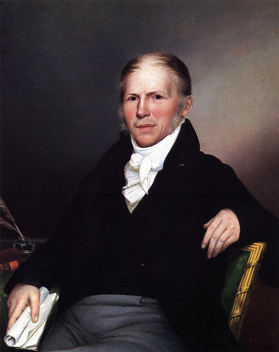 Portrait of William Young, vintage artwork by James Peale, 12x8" (A4) Poster