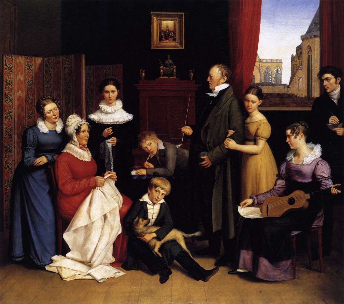 The Begas Family, vintage artwork by Carl Joseph Begas, A3 (16x12") Poster Print