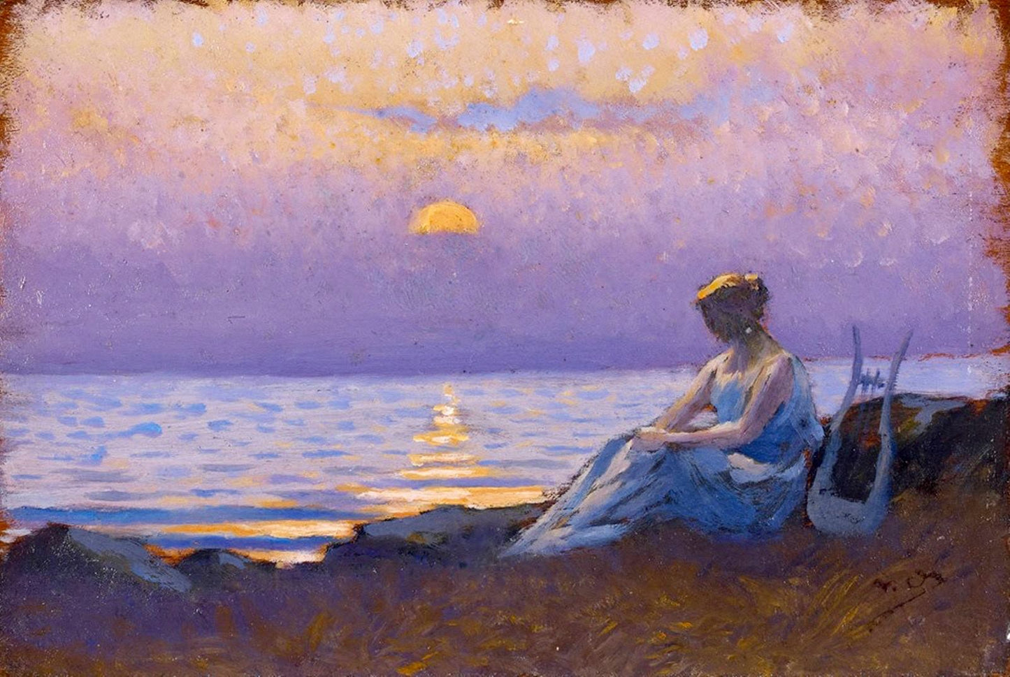 Sapho, vintage artwork by Alphonse Osbert, 12x8" (A4) Poster
