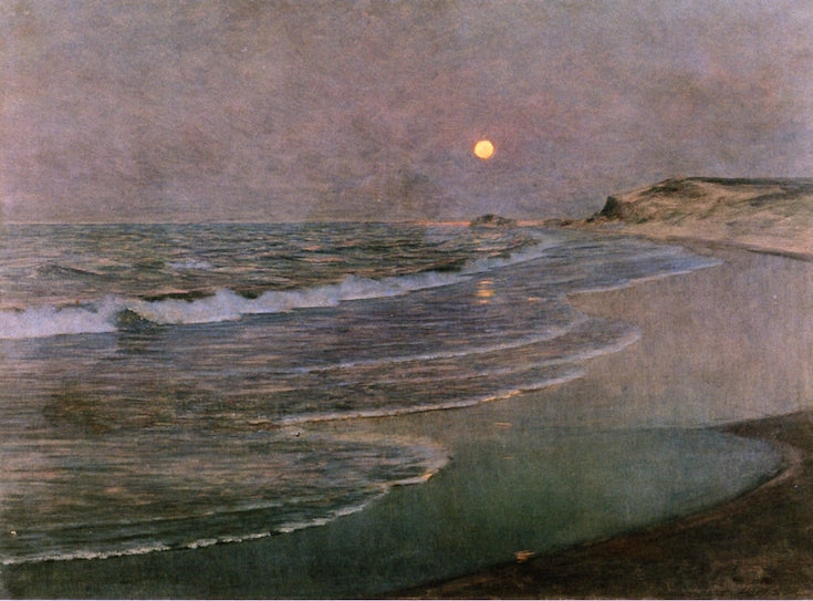 Marine, Clair de lune, vintage artwork by Thomas Alexander Harrison, 12x8" (A4) Poster