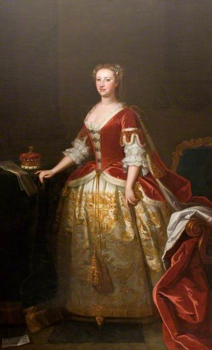 Anne Furness (1711–1747), First Wife of John, 2nd Viscount St John, vintage artwork by Attributed to Joseph Highmore, 12x8" (A4) Poster