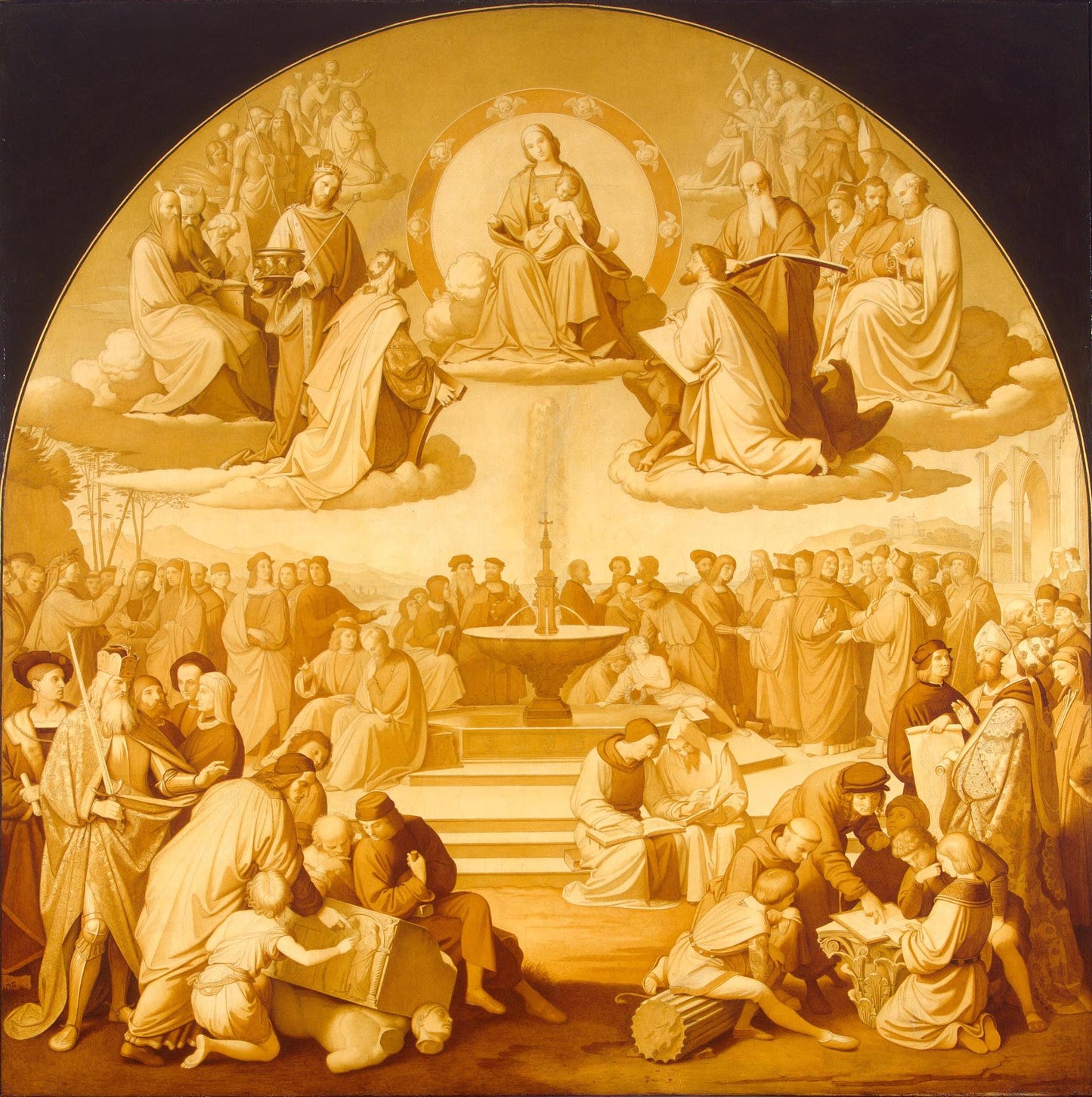 Triumph of Religion in Art, vintage artwork by Johann Friedrich Overbeck, A3 (16x12") Poster Print