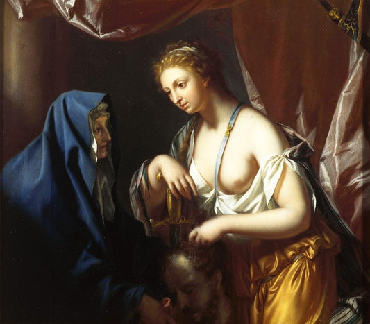 Judith with the head of Holofernes, vintage artwork by Philip van Dijk, 12x8" (A4) Poster