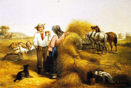 The Midday Rest, vintage artwork by James A. Cafferty, A3 (16x12") Poster Print