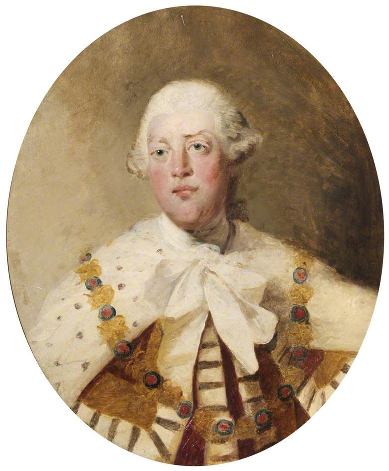 HM King George III, vintage artwork by Rev. Matthew William Peters, 12x8" (A4) Poster