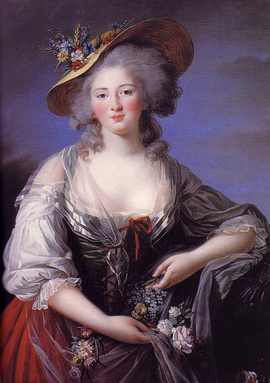 Elisabeth Philippine Marie Helene of France, vintage artwork by Élisabeth Vigee-Lebrun, 12x8" (A4) Poster