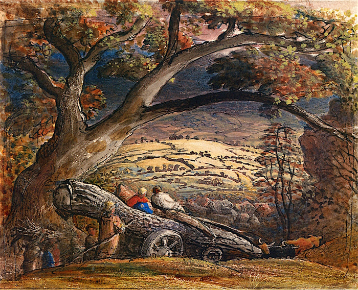 The Timber Wain, vintage artwork by Samuel Palmer, A3 (16x12