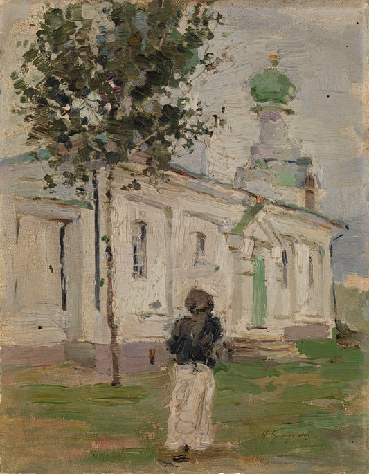 By the Church by Isaak Brodsky,16x12(A3) Poster