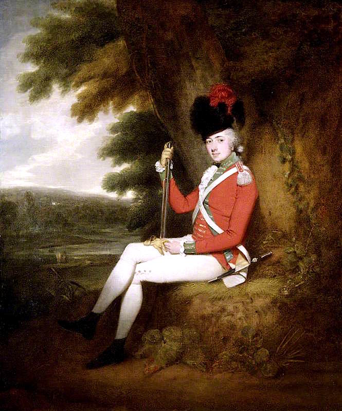 Captain Edward William Leyborne-Popham, of Littlecote and Hunstrete Park, vintage artwork by Arthur William Devis, 12x8" (A4) Poster