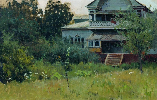 Mansion in Summer, vintage artwork by Alexei Stepanov, 12x8" (A4) Poster