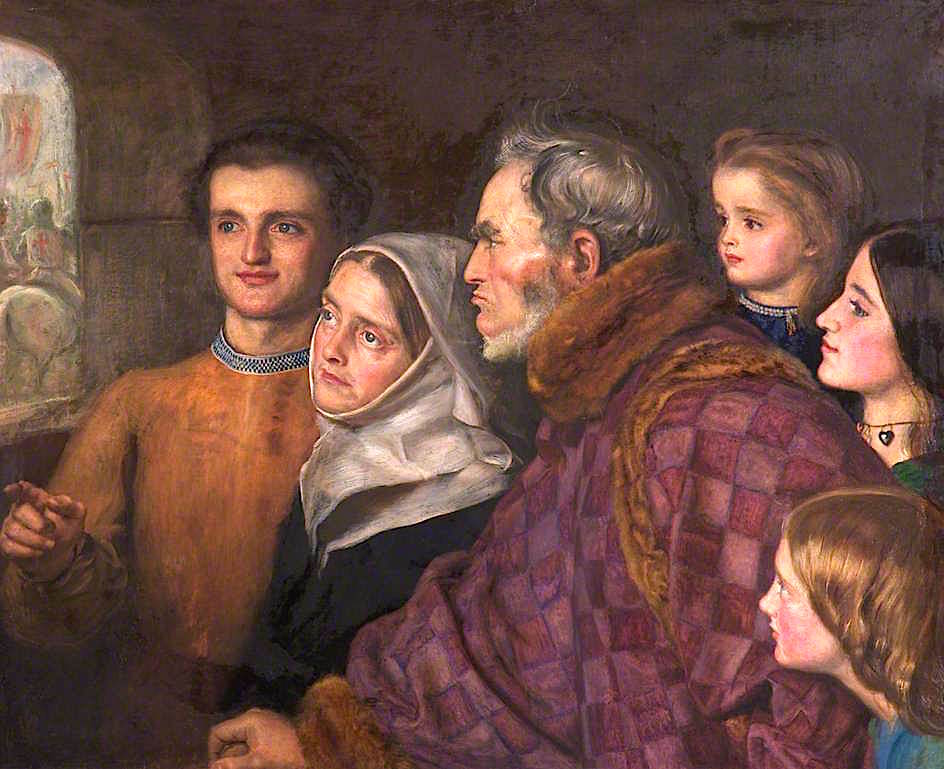 The Departure of the Crusaders, vintage artwork by Sir John Everett Millais, 12x8" (A4) Poster