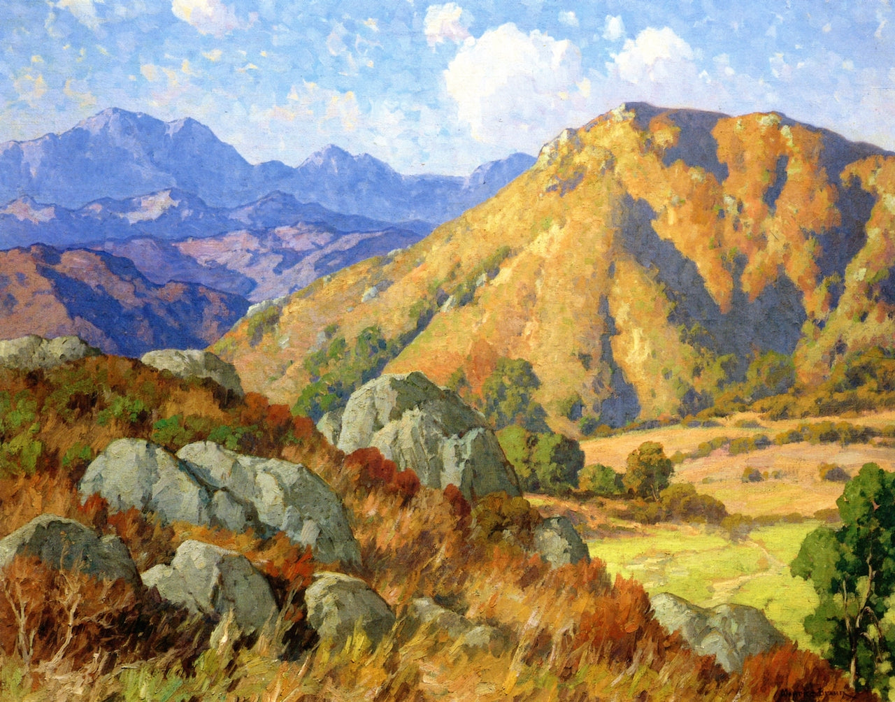 Plowed Fields by Maurice Braun,16x12(A3) Poster