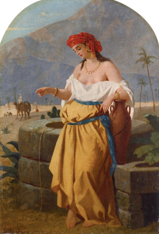 The Water Carrier, vintage artwork by Enrico Fanfani, 12x8" (A4) Poster