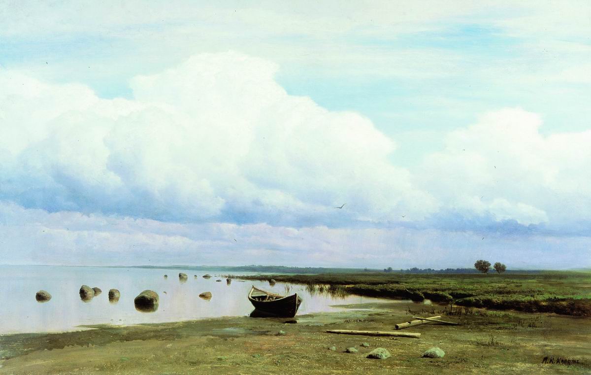 The Gulf of Finland, vintage artwork by Mikhail Konstantinovich Klodt, 12x8" (A4) Poster