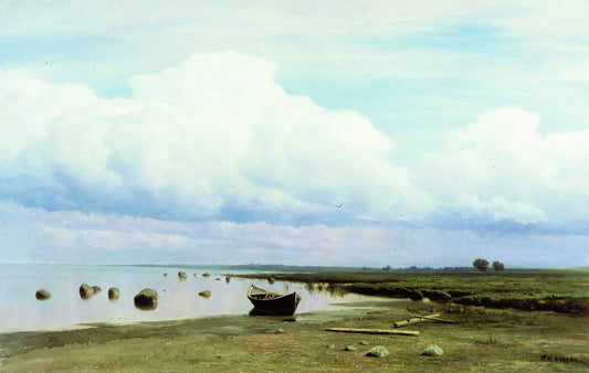 The Gulf of Finland, vintage artwork by Mikhail Konstantinovich Klodt, 12x8" (A4) Poster