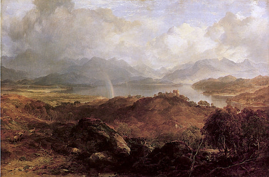 My Heart's in the Highlands, vintage artwork by Horatio McCulloch, A3 (16x12") Poster Print
