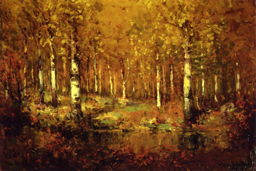 Autumn Birches, Central Park by Julian Onderdonk,16x12(A3) Poster