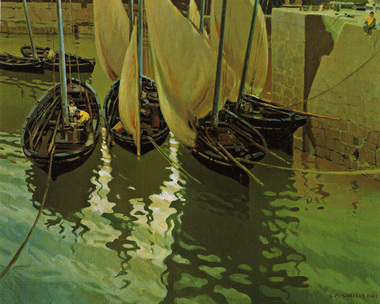 Barcas by Enrique Martinez Cubells,16x12(A3) Poster