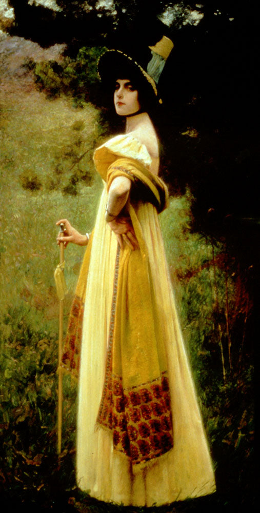 The Shawl, vintage artwork by Charles Sprague Pearce, 12x8" (A4) Poster
