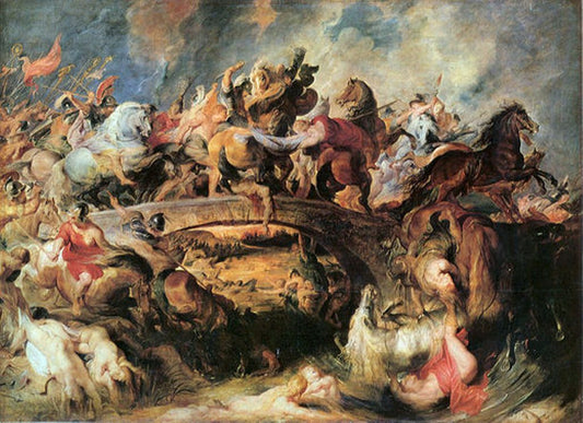 Battle of the Amazons, vintage artwork by Peter Paul Rubens, 12x8" (A4) Poster