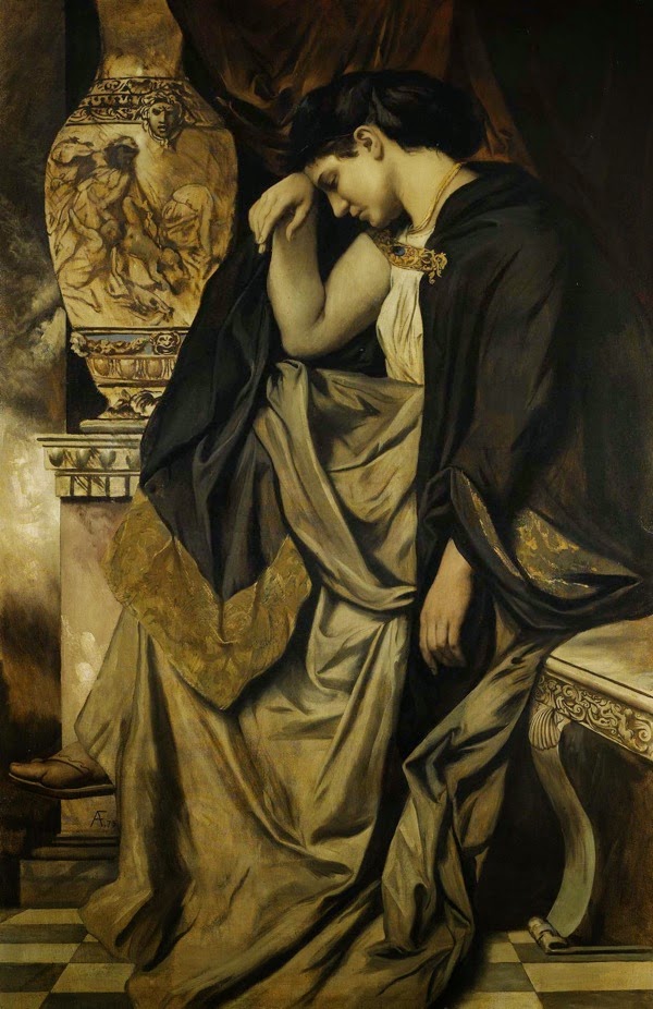 Medea with the Urn, vintage artwork by Anselm Feuerbach, 12x8" (A4) Poster