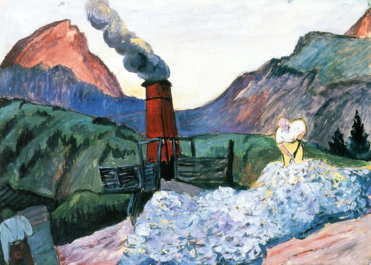 The Lime Oven, vintage artwork by Marianne von Werefkin, 12x8" (A4) Poster