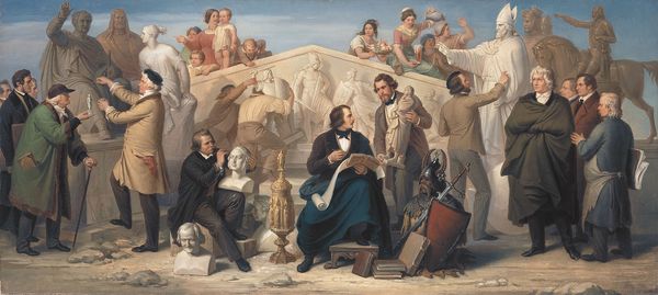 Sculptors commissioned by  King Louis I, vintage artwork by Wilhelm von Kaulbach, A3 (16x12") Poster Print