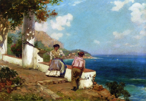 Courting Couple, Naples by Carlo Brancaccio,A3(16x12")Poster