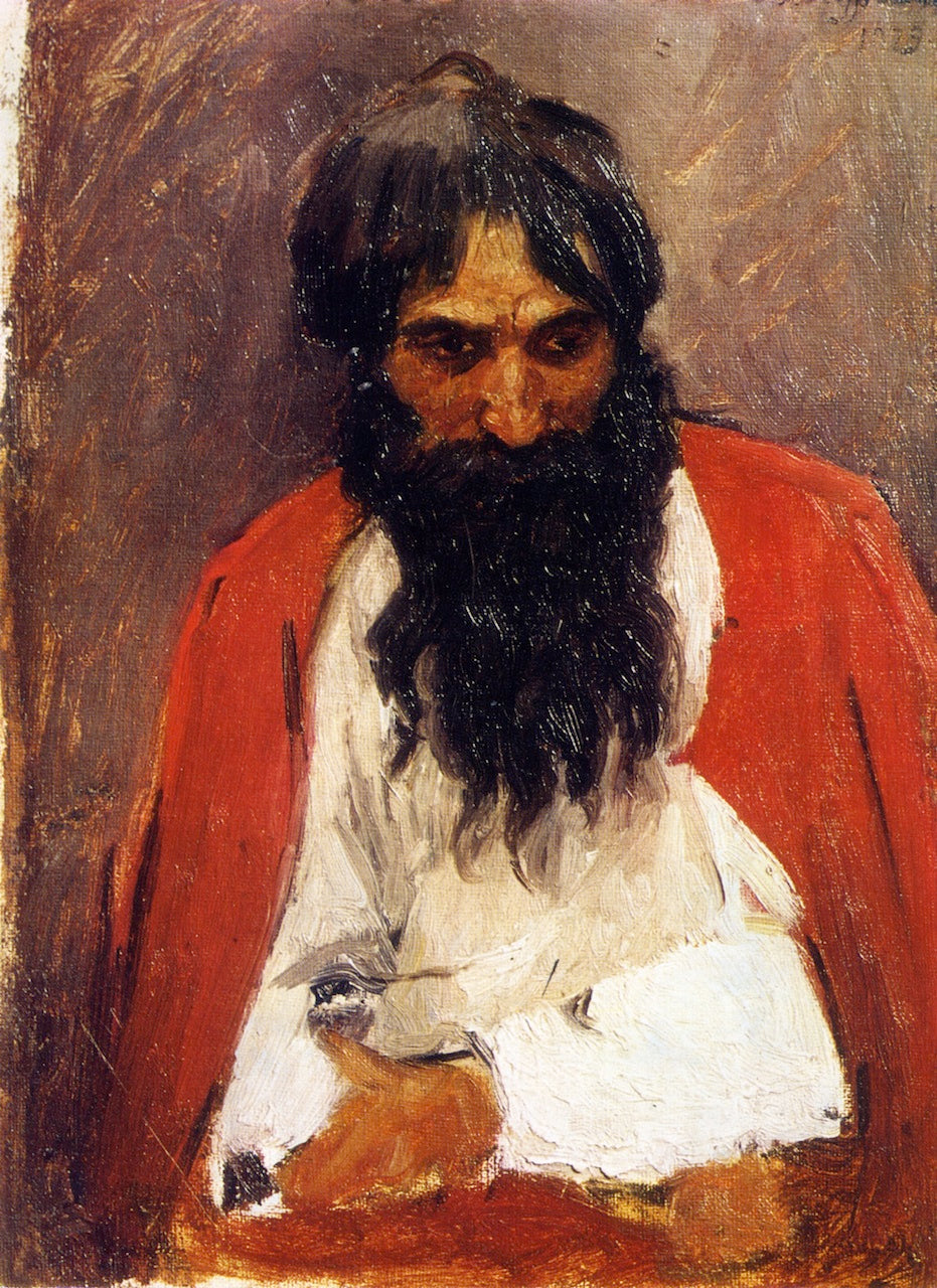 A Black Bearded Strelets, vintage artwork by Vasili Ivanovich Surikov, 12x8" (A4) Poster