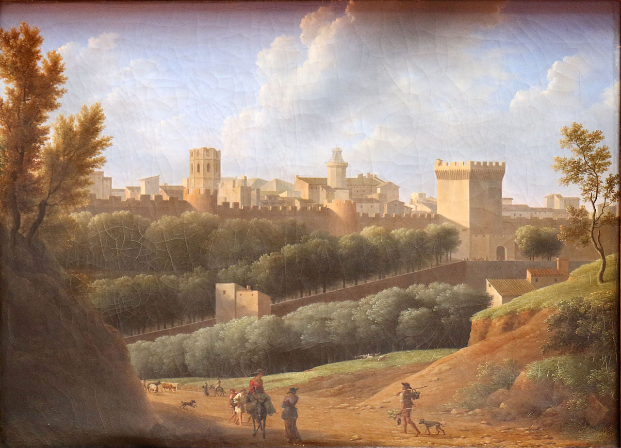 Carpentras, vintage artwork by Jean-Joseph-Xavier Bidauld, 12x8" (A4) Poster