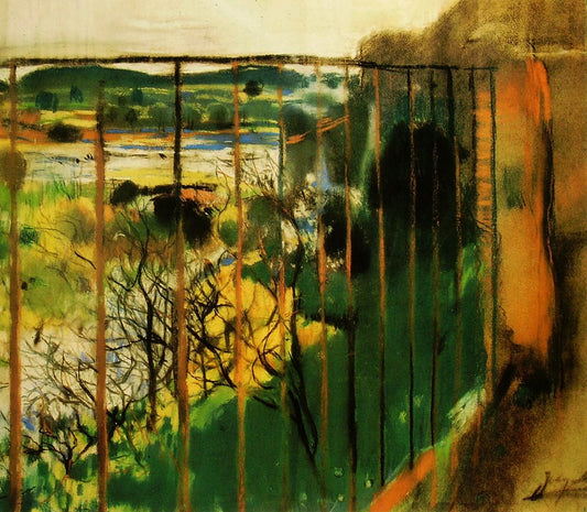 Balcón de L´Aleixar, vintage artwork by Joaquin Mir  Trinxet, 12x8" (A4) Poster