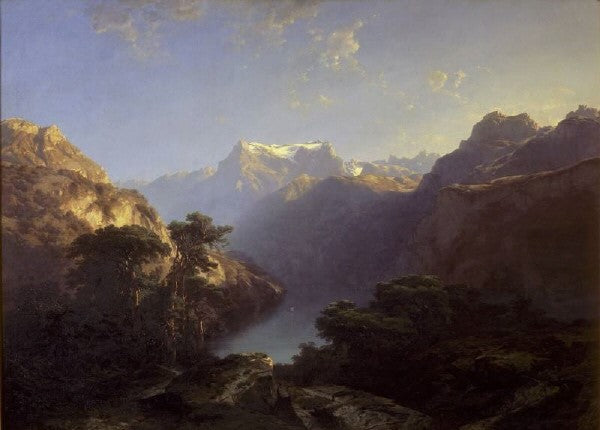 Am Urnersee (by  the Lake of Uri), vintage artwork by Alexandre Calame, A3 (16x12") Poster Print